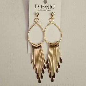 Brand new with tags, gold dangle earrings